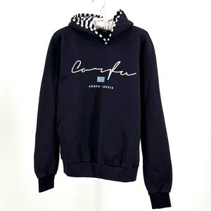 Corfu Greece Nautical Striped Sweatshirt Hoodie Size M